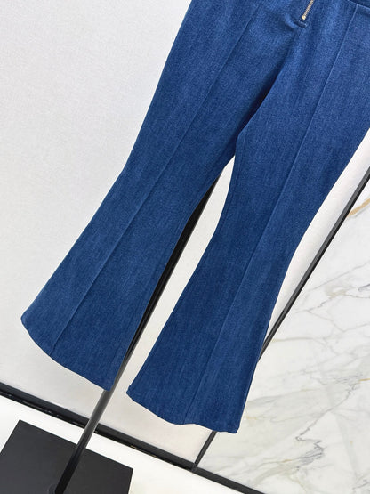 25fw Elastic flared jeans