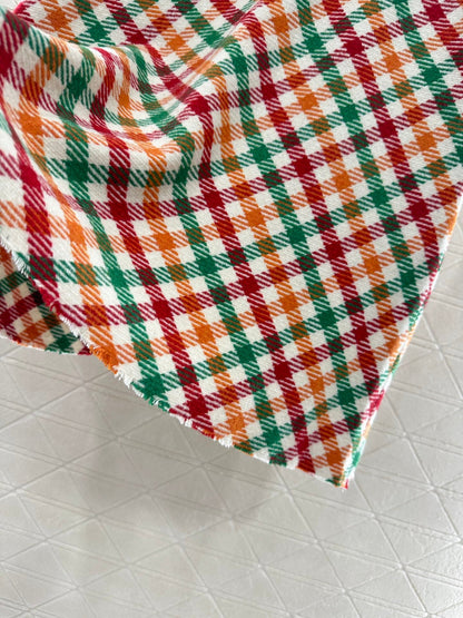 25fw Straight tube plaid colored half skirt