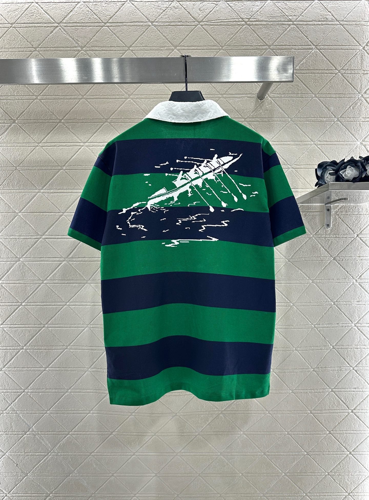25fw 𝑝𝑜𝑙𝑜 striped short sleeved shirt