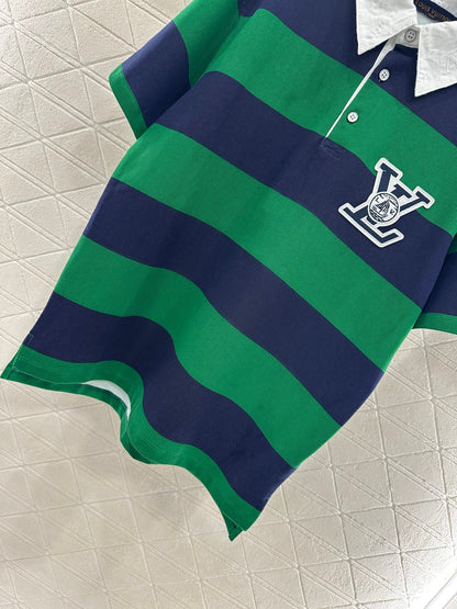 25fw 𝑝𝑜𝑙𝑜 striped short sleeved shirt