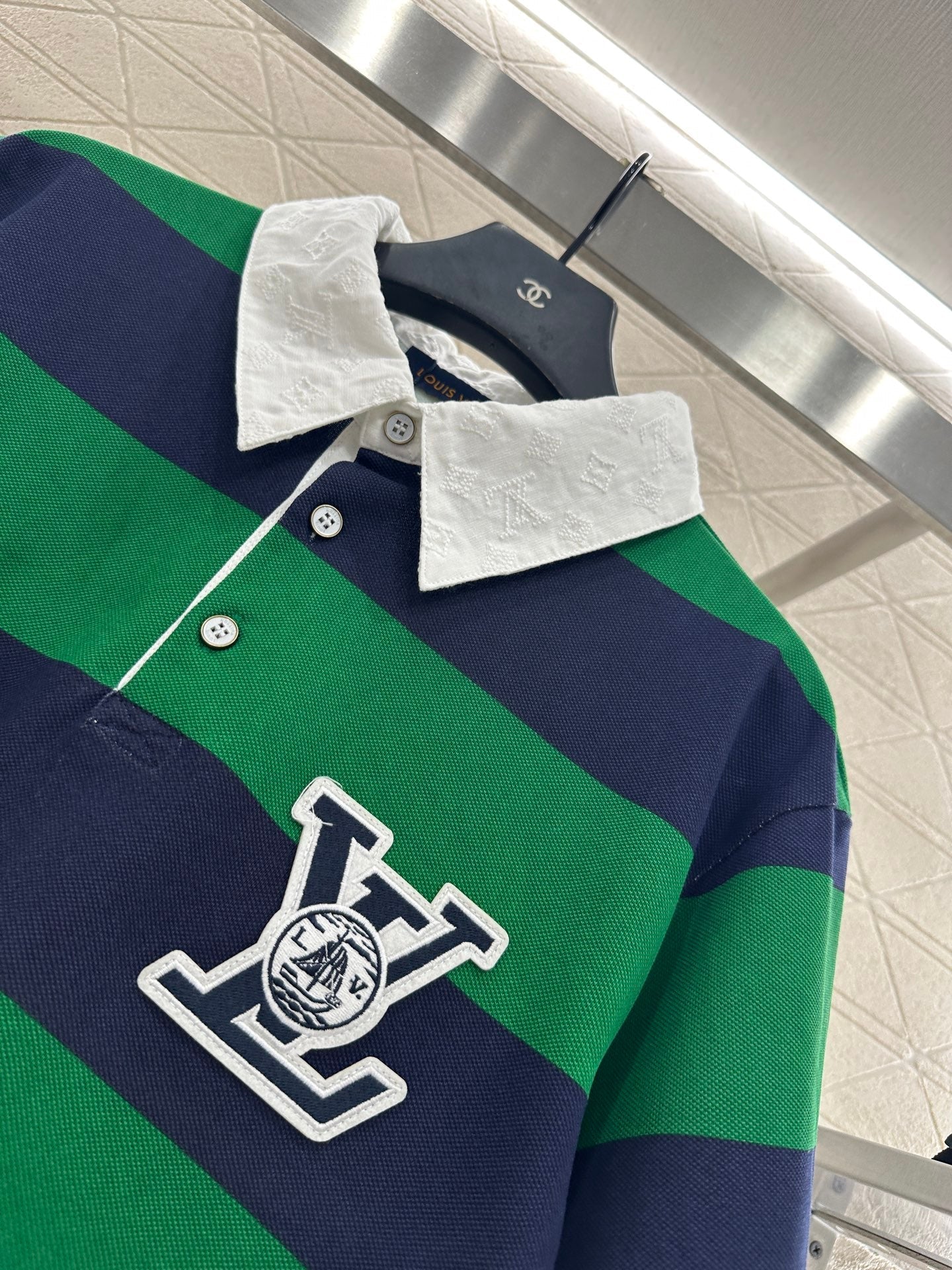 25fw 𝑝𝑜𝑙𝑜 striped short sleeved shirt