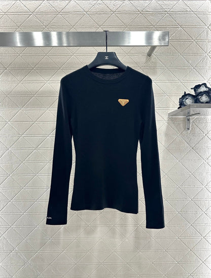 25fw Slim fit round neck base shirt