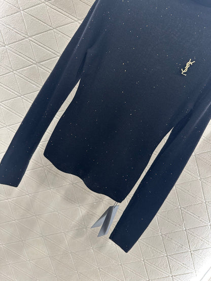 25fw High neck brooch base shirt