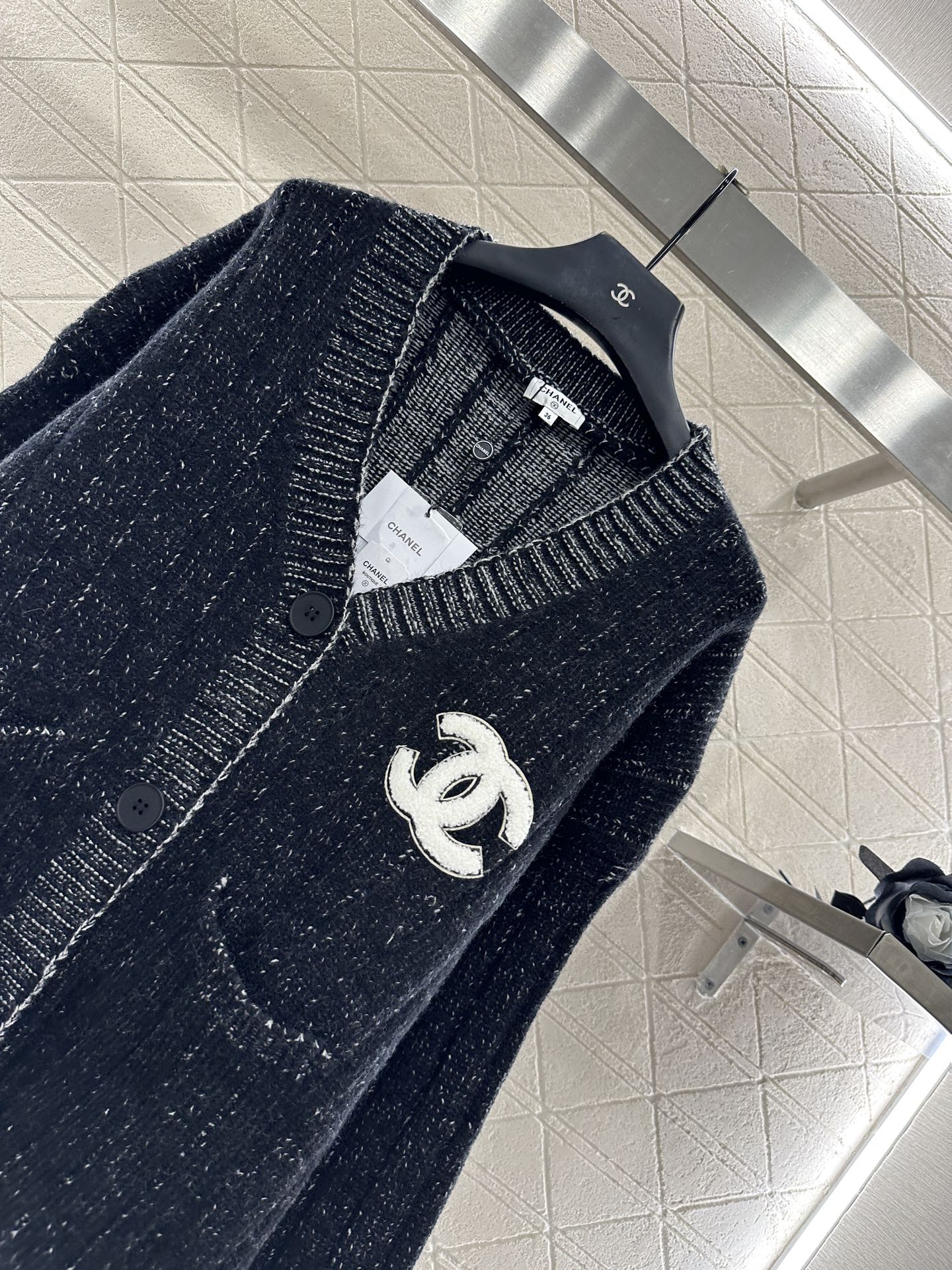 25fw Plush Double C Knitted Cardigan