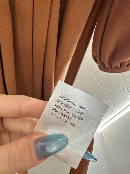 25fw Clover pleated dress