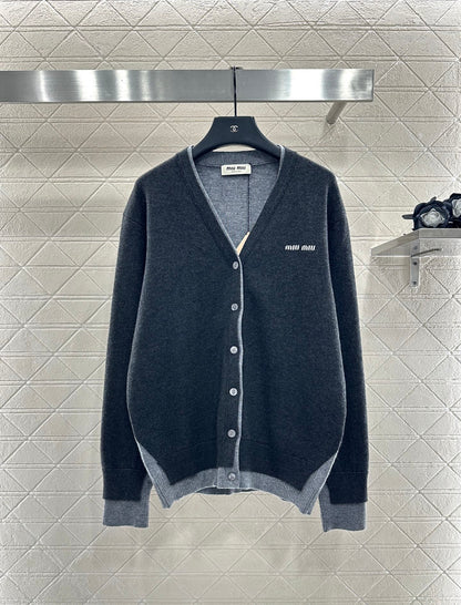 25fw Two contrasting fake cardigans