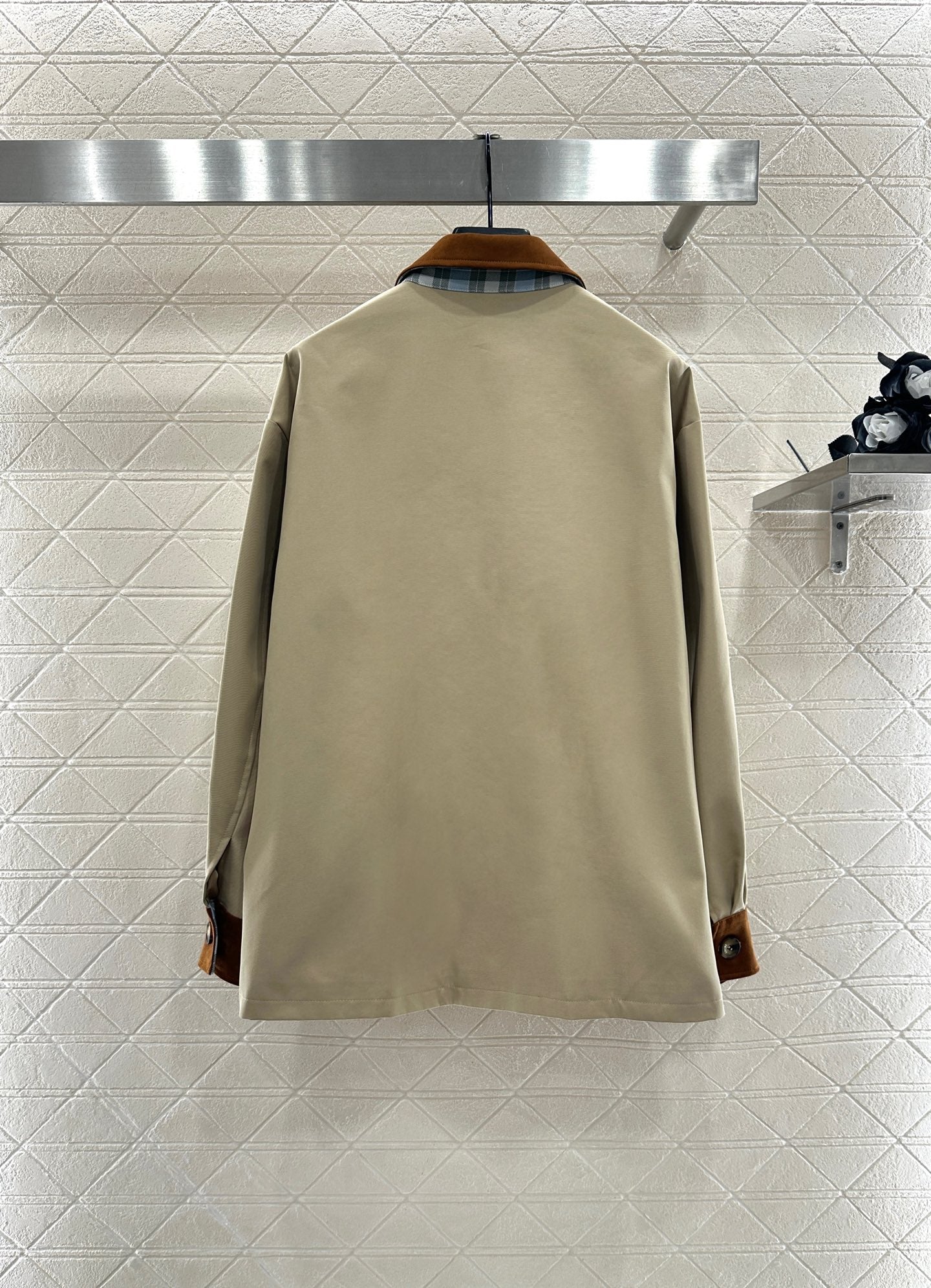 25fw Leather tag pocket jacket