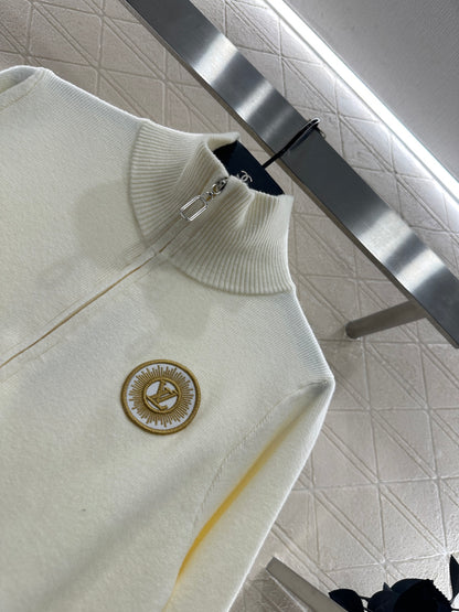 Zipper knit jacket