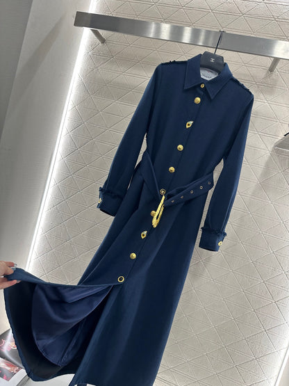 Belt long windbreaker jacket