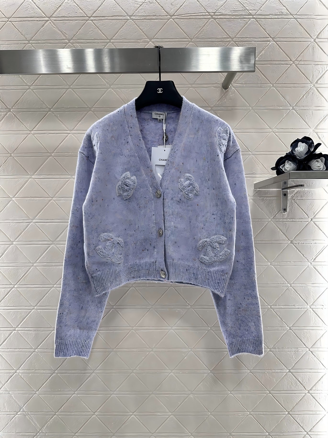 25fw Letter knitted cardigan