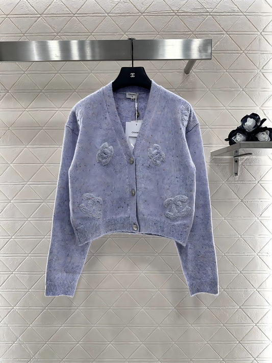 25fw Letter knitted cardigan