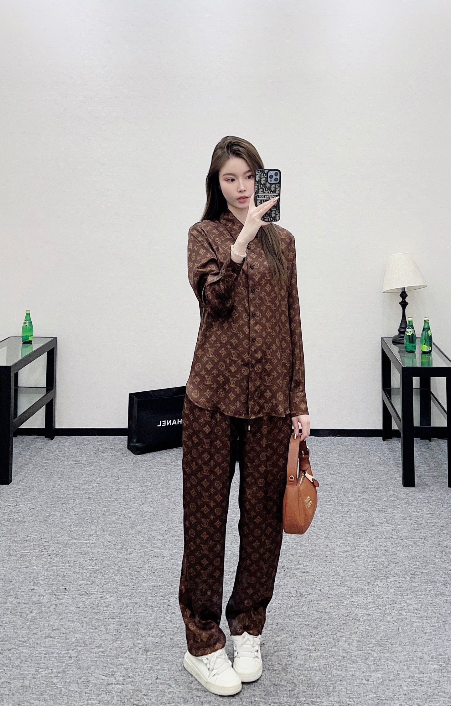 25fw Floral printed pajama set