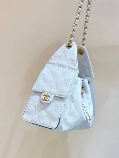 Drawstring bucket bag （WHite）