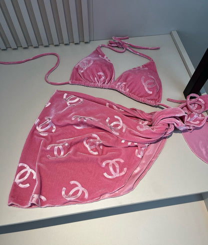 25 Corduroy Classic Bikini Three-Piece Set