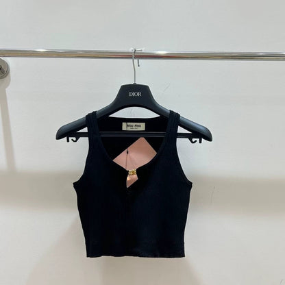 25 Metal Letter Hollow Short Navel-Exposed Suspender
