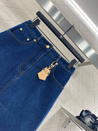 25fw Cat buckle hip skirt