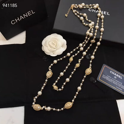 Gongyan style long sweater chain