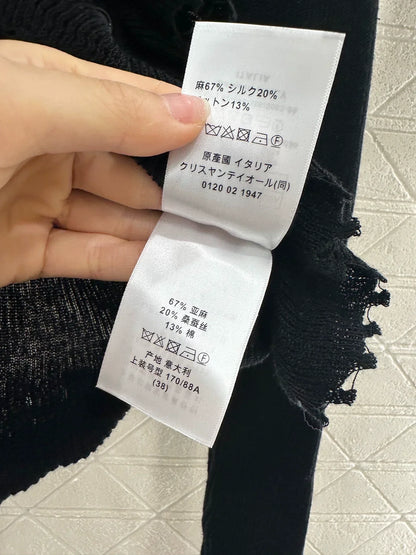 25 3D Lace Lapel Knit Top