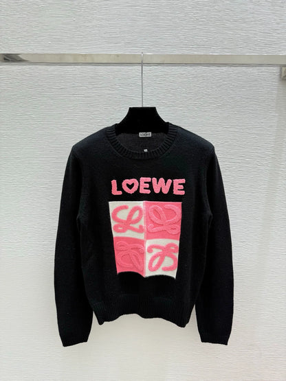 25fw Embroidered letter sweater