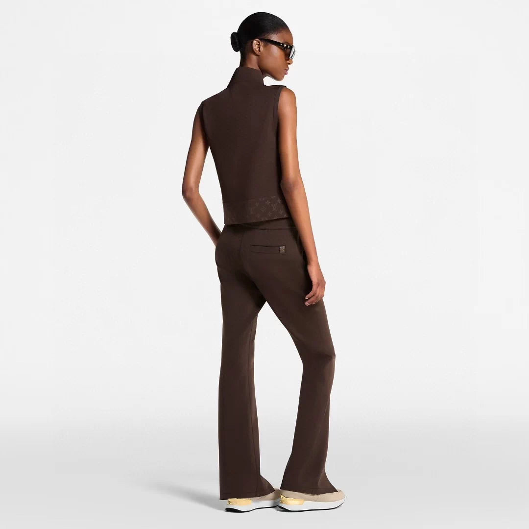 Zipper vest pants set