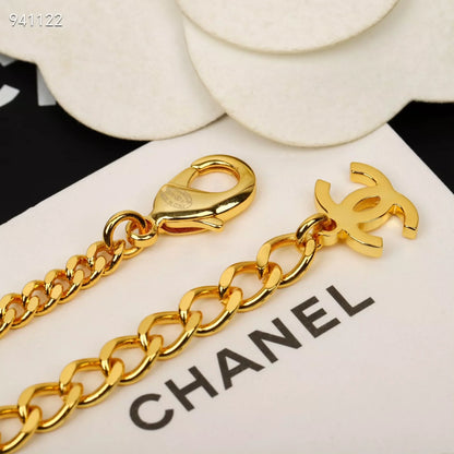 Pearl Bean Letter Double C Necklace