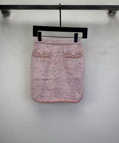 25fw Collar long sleeved knitted cardigan）