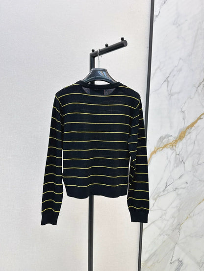 25fw Striped knitted cardigan