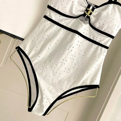 25 new hollow flower one-piece swimsuit