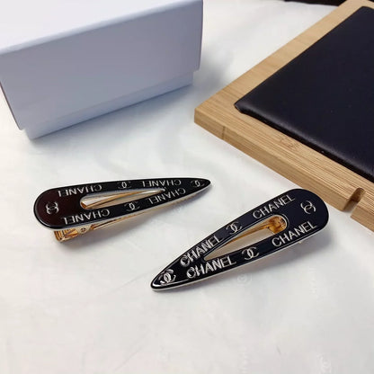 Acrylic logo hair clip