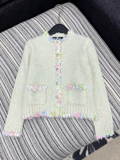 25fw Lace round neck jacket