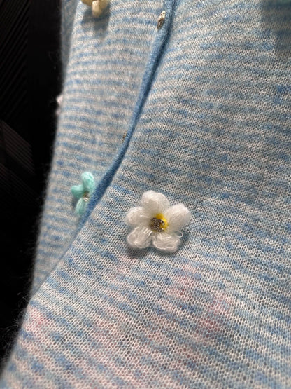25fw Flower knitted hat cardigan (vintage series)