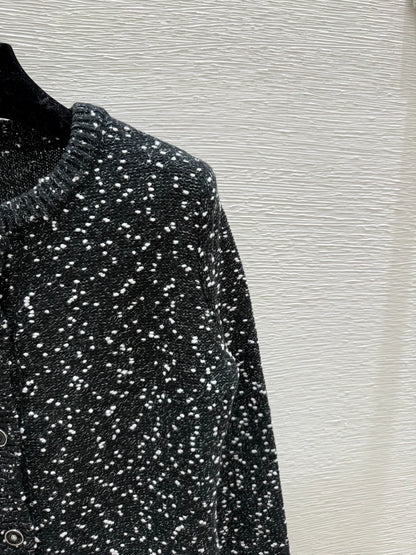 25fw Polka dot knitted dress