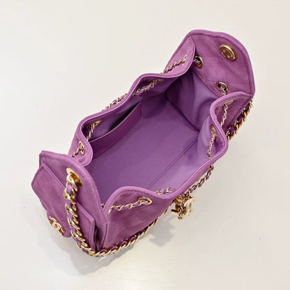 25C suede hippie bag (rose pink）