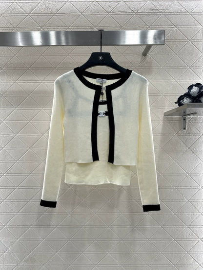 25fw Strap knit cardigan