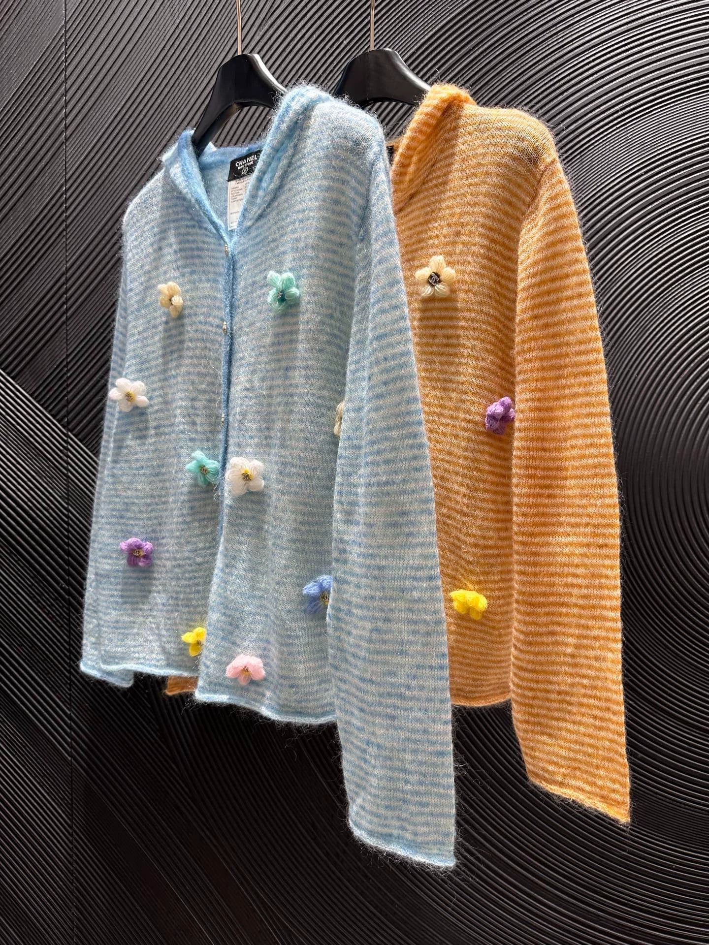 25fw Flower knitted hat cardigan (vintage series)