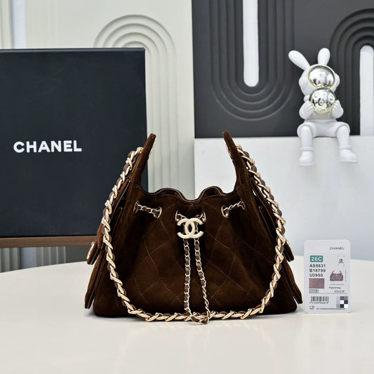 25C suede hippie bag (brown)