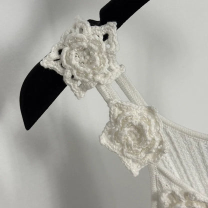 25fw Three dimensional crochet hollow dress