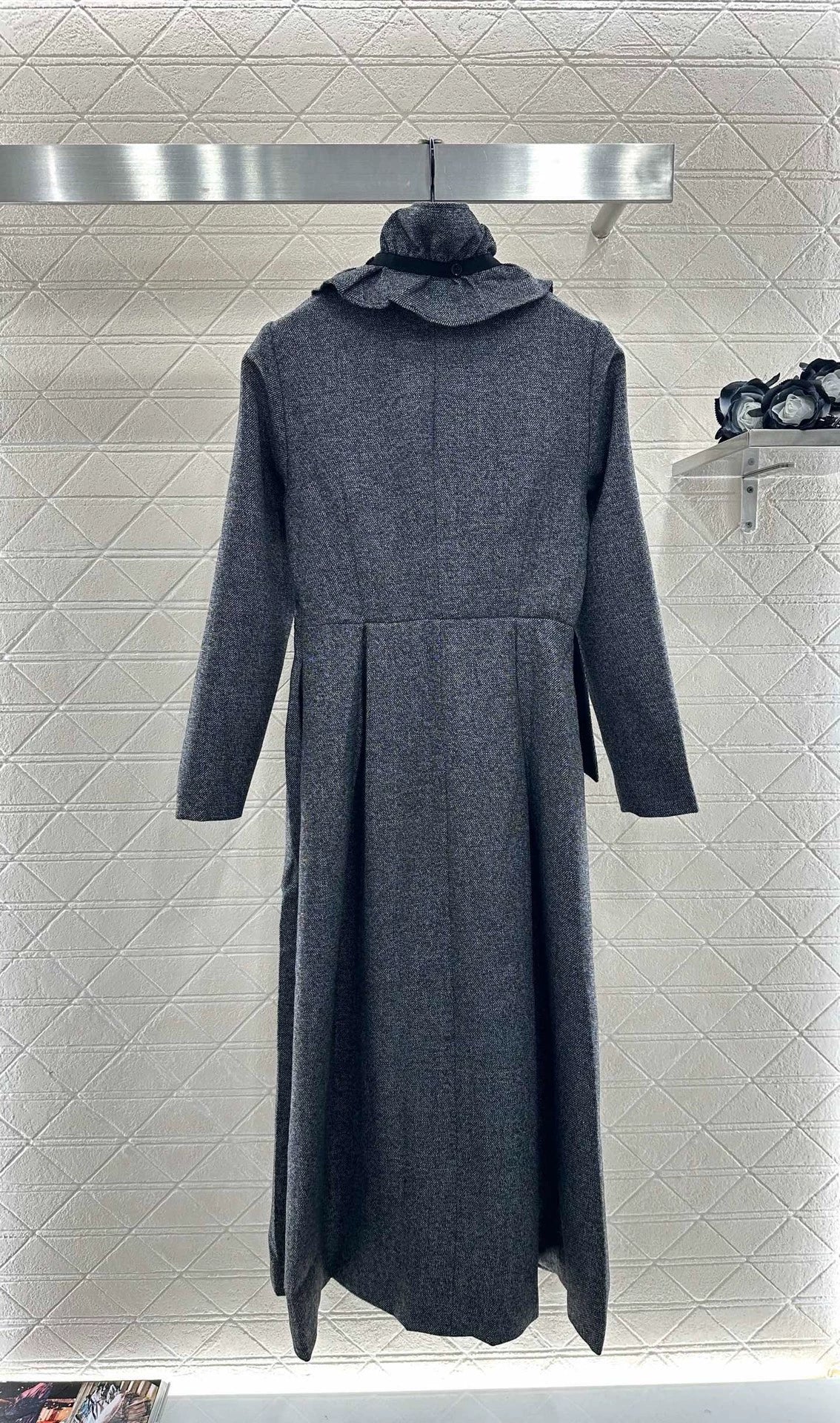25fw Detachable pleated lace dress