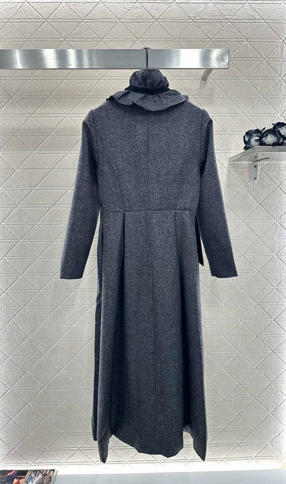 25fw Detachable pleated lace dress