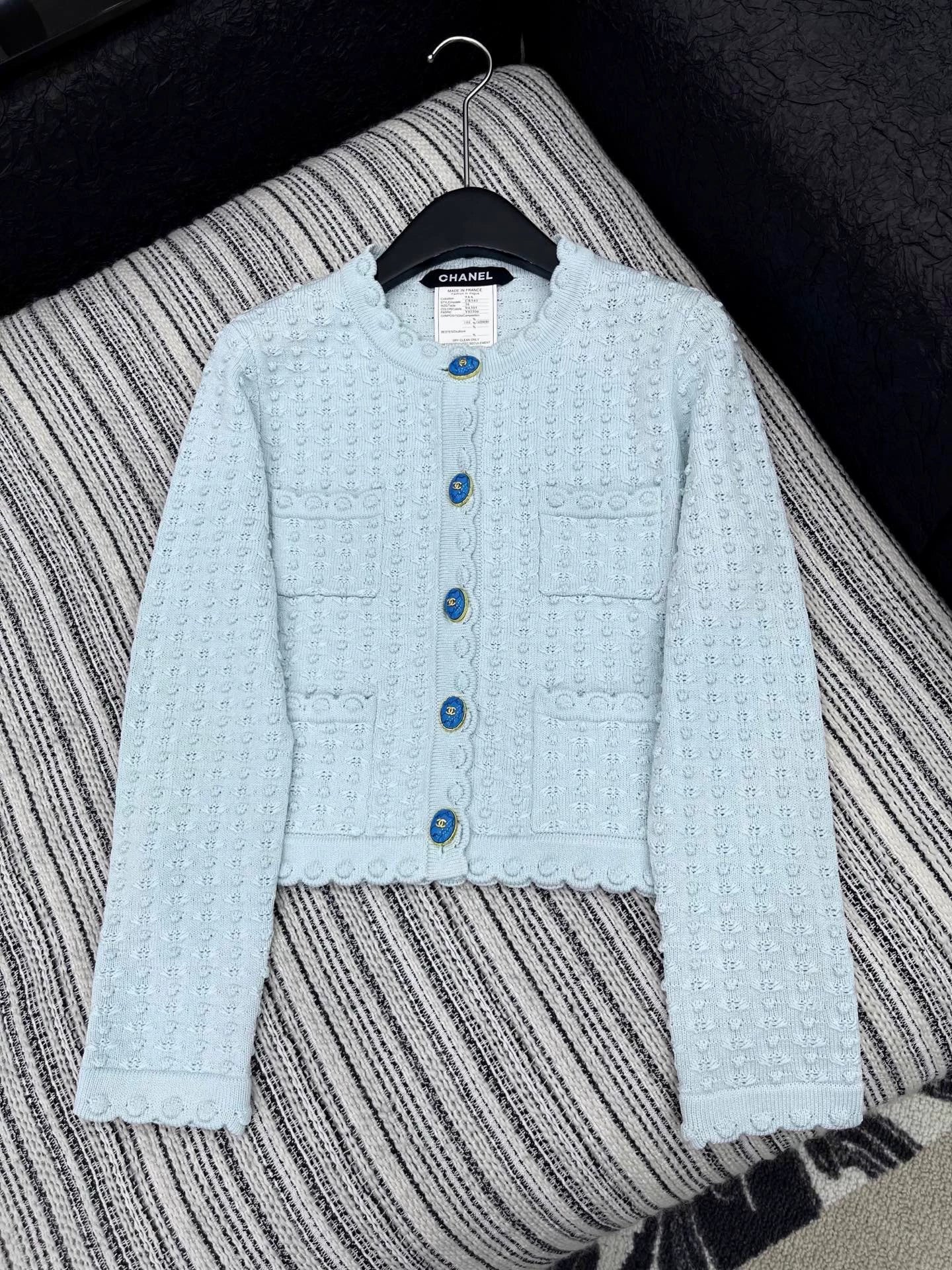 25fw Hook flower round neck jacket
