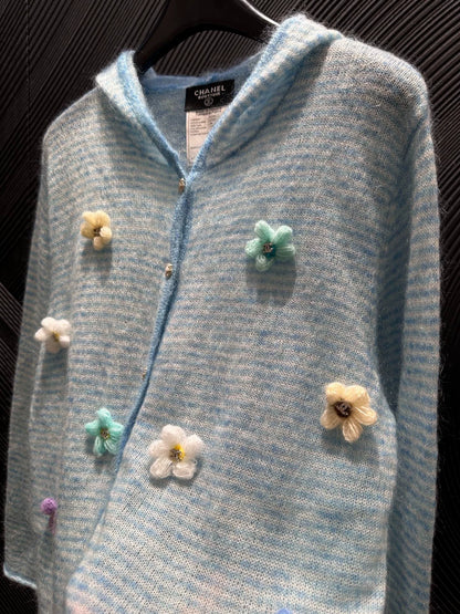 25fw Flower knitted hat cardigan (vintage series)