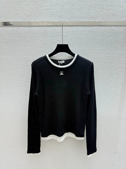 25fw Color blocked knitted sweater