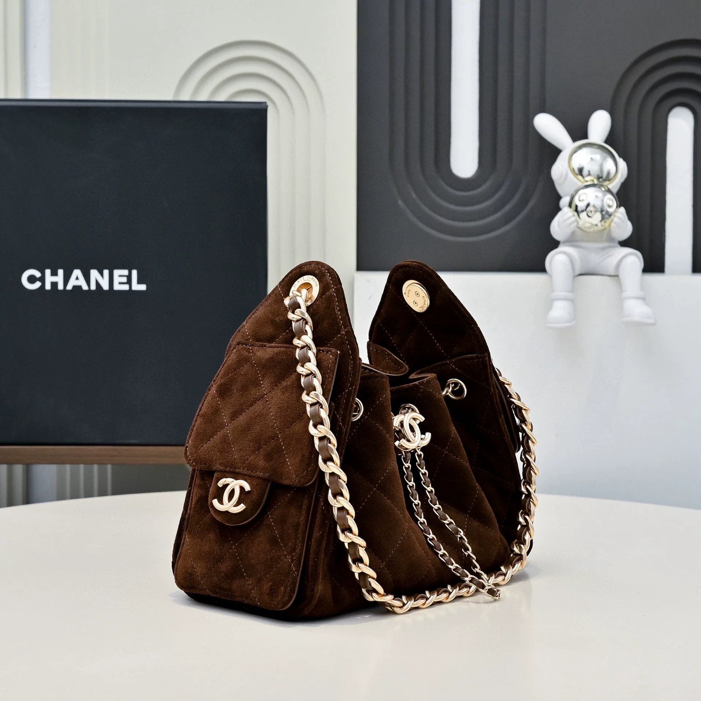 25C suede hippie bag (brown)