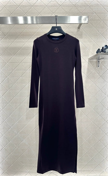 25fw Tailored logo base dress