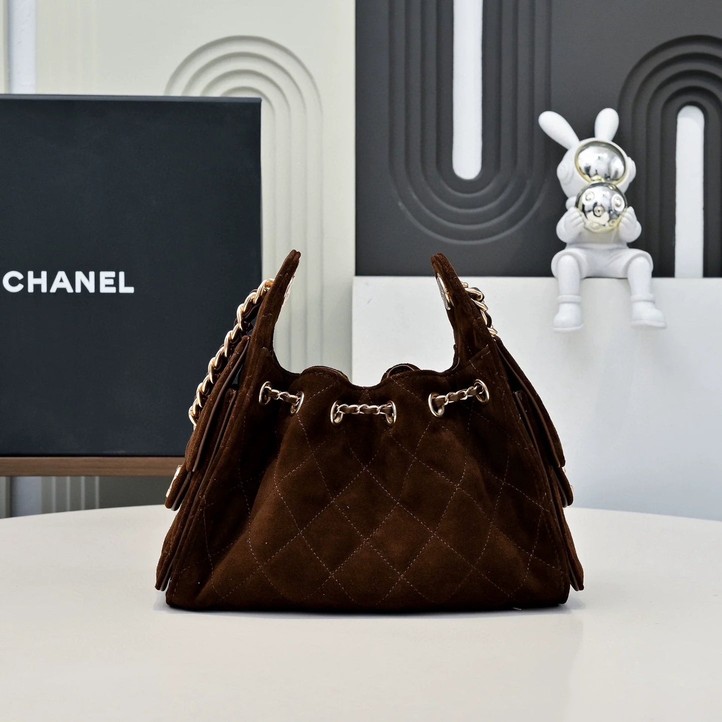 25C suede hippie bag (brown)