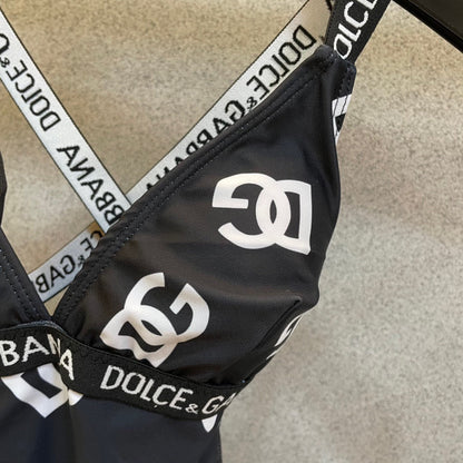25 New Letters Print One-piece Swimsuit