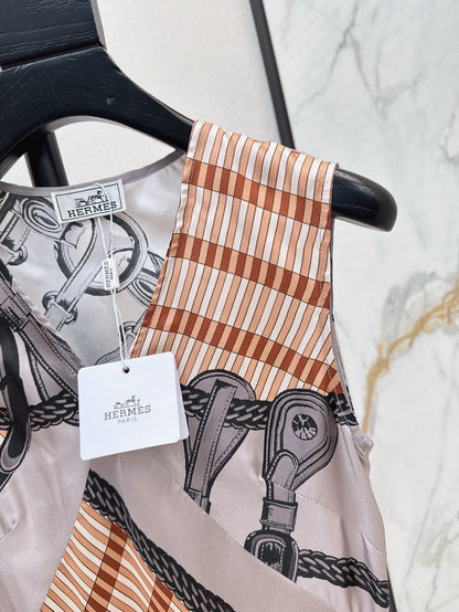 25ss silk sleeveless dress