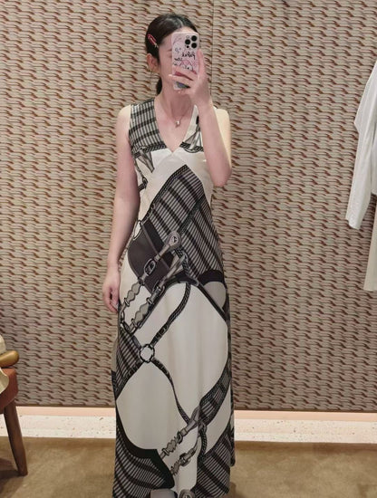 25ss silk sleeveless dress