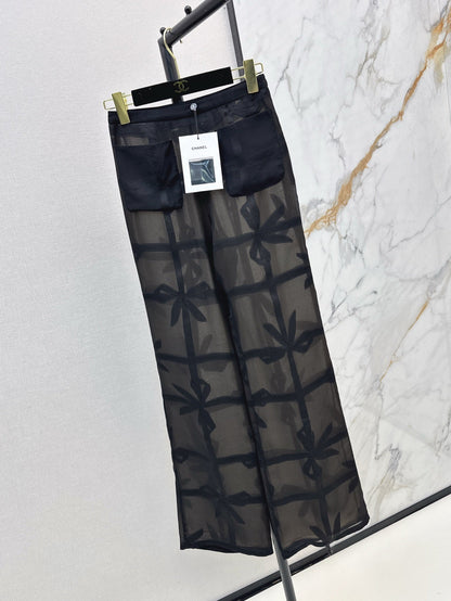 25ss Silk wide leg pants