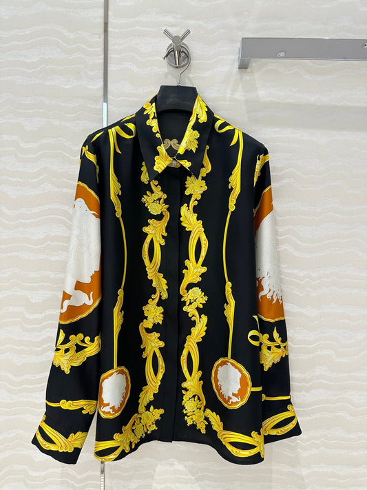 25ss printed silk shirt